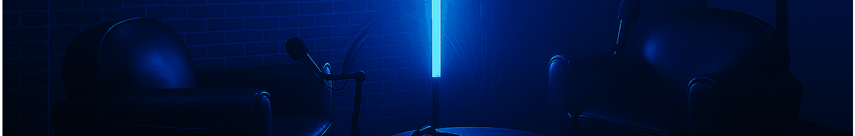 Versatile studio with colored lighting